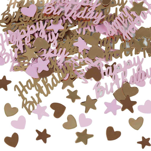 Picture of HAPPY BIRTHDAY ROSE GOLD PAPER CONFETTI